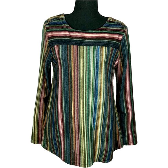 2/$20 - Long Sleeve Colorful Striped Top - Picture 1 of 7